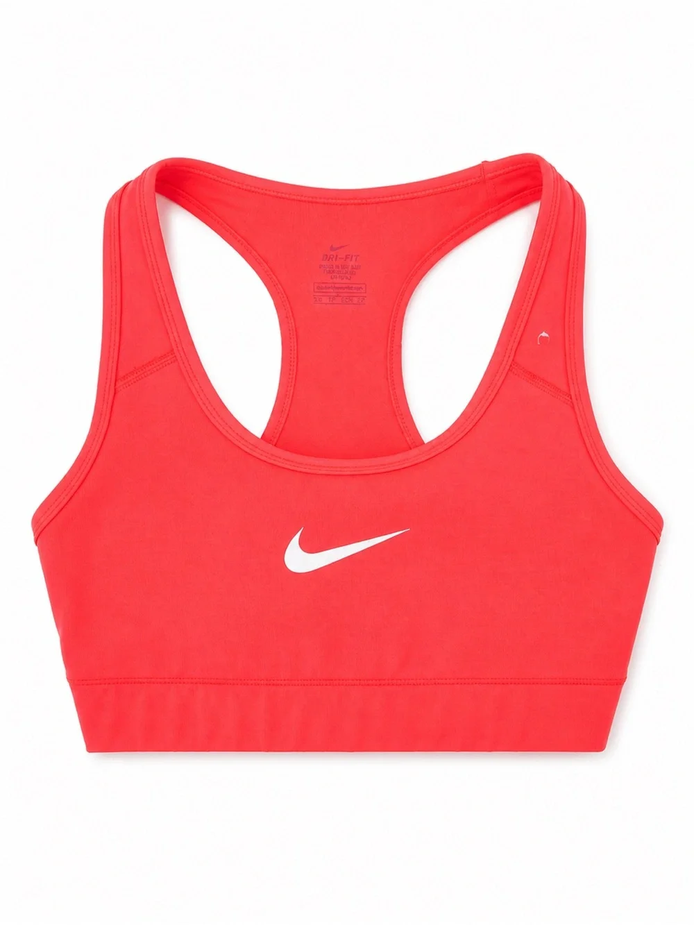 Nike Dri-FIT Neon Coral Sports Bra XS Racerback Athletic Activewear